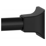 SMODBRODRE BLACK SHOWER CURTAIN ROD, ADJUSTABLE 32