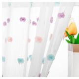 MYSKY HOME 45 INCHES KITCHEN CURTAINS SMALL WINDOW