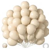 40PCS WHITE SAND BALLOONS 12 INCH, MATTE NEUTRAL C