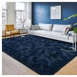 PRZEMY NAVY BLUE AREA RUG FOR BEDROOM, 4X6 FEET FL