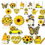 CHUNFUL SUMMER SUNFLOWER GNOME TREE ORNAMENT CHRIS