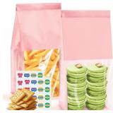 50 PACK BAKERY BAGS WITH WINDOW - REUSABLE COOKIE