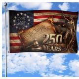 250TH ANNIVERSARY USA COMMEMORATIVE FLAGS 3X5 FT,