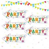 5PCS PARTY ARROW SIGNS 14.4 X 5.6 IN DOUBLE SIDED