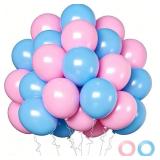 PINK AND BLUE BALLOONS, 50 PCS 12 INCH PINK BLUE P