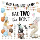 BAD TWO THE BONE PARTY DECORATIONS, DOG 2ND BIRTHD