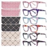 SIGVAN 6 PACK READING GLASSES BLUE LIGHT BLOCKING