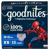 GOODNITES BOYS NIGHTTIME UNDERWEAR, SIZE EXTRA SMA