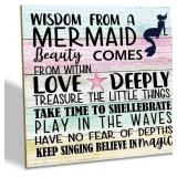 MERMAID WOOD SIGN, WISDOM FROM A MERMAID..., WOOD