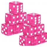 12 PIECES 19MM CASINO DICE SET TRANSLUCENT 6 SIDED