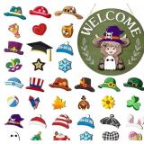 35 PCS FALL INTERCHANGEABLE HIGHLAND COW WELCOME S
