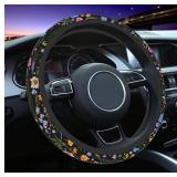 WILDFLOWER STEERING WHEEL COVER FOR WOMEN MEN, ANT
