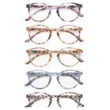 5 PACK READING GLASSES FOR WOMEN/MEN-BLUE LIGHT BL