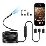 ENDOSCOPE CAMERA WITH LIGHT, 1920P HD BORESCOPE WI