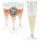 RELI. CHAMPAGNE FLUTES PLASTIC | 100 PACK | 4.5 OZ