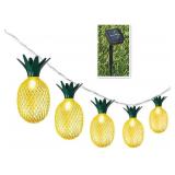 BIMEE PINEAPPLE SOLAR STRING LIGHTS 15FT 20 LEDS W
