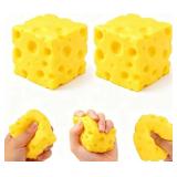 2PCS CHEESE SQUISHY TOY, SLOW RISING REALISTIC CHE