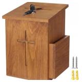SLINER PRAYER REQUEST BOX WOOD CROSS OFFERING CHUR