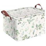 SAGE GREEN STORAGE BASKET WATERPROOF CANVAS TOY ST