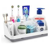 BATHROOM COUNTER ORGANIZER AND STORAGE, 7 SLOTS DE