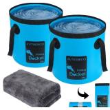 2 PACK COLLAPSIBLE BUCKET 5 GALLON CONTAINER FOLDI