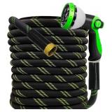 JUNREDY GARDEN HOSE 25 FT, NON-EXPANDABLE HEAVY-DU