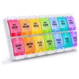 SUKUOS AM PM WEEKLY PILL ORGANIZER 2 TIMES A DAY,