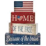CROBLISSFUL 4 PCS 4TH OF JULY DECORATIONS PATRIOTI