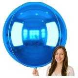 50 INCH METALLIC DARK BLUE ROUND FOIL BALLOONS 3PC
