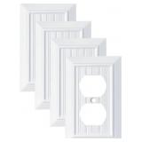 PURE WHITE CLASSIC BEADBOARD WALL PLATES,LIGHT SWI