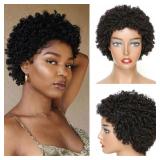 MS TAJ SHORT HUMAN HAIR AFRO WIGS FOR BLACK WOMEN