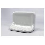 BATH ACCESSORY SHOWER SOAP DISH WHITE CERAMIC THIN