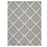$139 HAMPTON BAY BLUE/IVORY TILE MEDALLION 8 FT. X