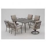 $800 PRESTON POINTE DARK CEMENT GRAY 7-PIECE METAL