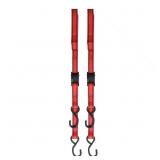 1 LOT (2) 10 FT. X 1 IN. CAM BUCKLE TIE-DOWN STRAP