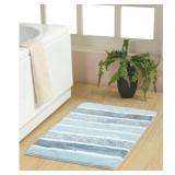 SHERRINGTON 24 IN. X 40 IN. SPA BLUE MICRO TUFTED
