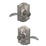 SCHLAGE ACCENT WITH CAMELOT TRIM SATIN NICKEL INTE