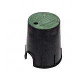 6 IN. ROUND VALVE BOX AND COVER, BLACK BOX, GREEN