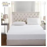TWIN POLYESTER WATERPROOF MATTRESS PROTECTOR, BED