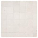 VANILLA WARM WHITE 3 IN. X 3 IN. SQUARE HONED MARB