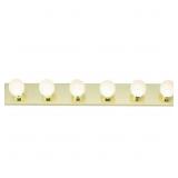 NUVO 36 IN. 6-LIGHT POLISHED BRASS VANITY LIGHT WI