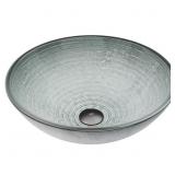$126 GIOVANNI ARTISTIC SILVER GLASS 17 IN. L X 17