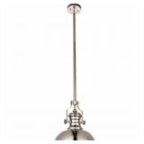 EAMON 1 LIGHT 13 INCH POLISHED NICKEL PENDANT CEIL