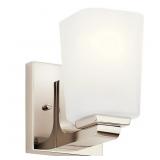 KICHLER ROEHM 5.5-IN 1-LIGHT POLISHED NICKEL TRANS