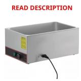 COMMERCIAL FOOD WARMER, 1500W ELECTRIC STAINLESS S