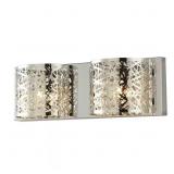 CARTERTON 2-LIGHT CHROME VANITY LIGHT WITH CRYSTAL