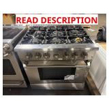 $3609 36 IN. 5.2 CU. FT. 6 BURNER SLIDE-IN DUAL FU