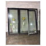 110IN X 96IN PELLA TRIPPLE WINDOW WALL W/ PLASTC F