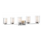 $274 Z-LITE WILLOW 40.5-IN 5-LIGHT POLISHED CHROME
