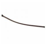 66" CURVED STEEL SHOWER ROD WITH FLANGES - OIL RUB